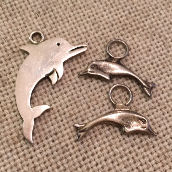 Sterling Silver Dolphin Charm & Earring Charms - Picture 9 of 16